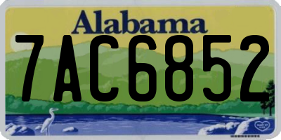 AL license plate 7AC6852