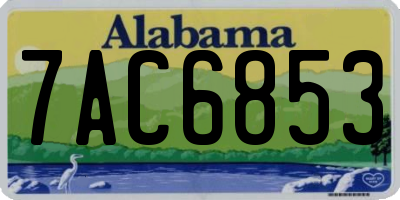 AL license plate 7AC6853