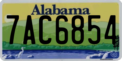 AL license plate 7AC6854