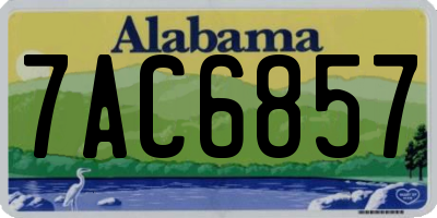 AL license plate 7AC6857