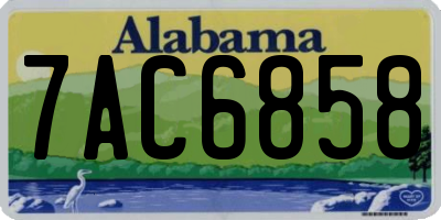 AL license plate 7AC6858