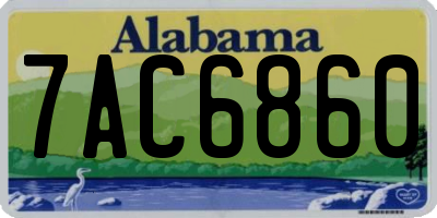 AL license plate 7AC6860