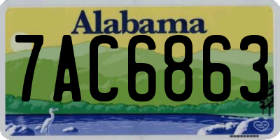 AL license plate 7AC6863