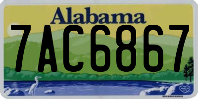 AL license plate 7AC6867