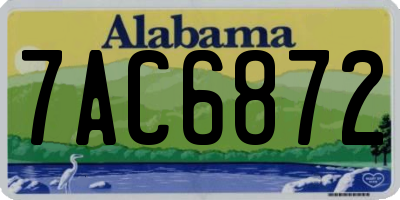 AL license plate 7AC6872