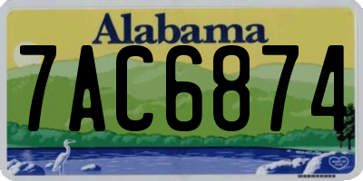 AL license plate 7AC6874