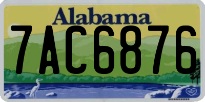 AL license plate 7AC6876