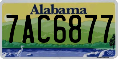 AL license plate 7AC6877