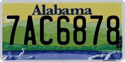 AL license plate 7AC6878