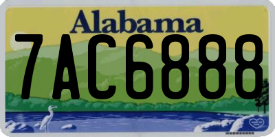 AL license plate 7AC6888