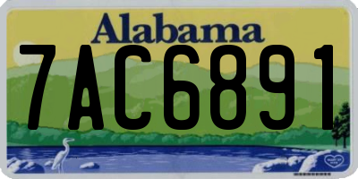 AL license plate 7AC6891
