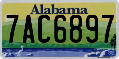 AL license plate 7AC6897