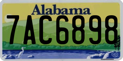 AL license plate 7AC6898
