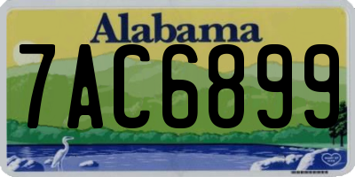 AL license plate 7AC6899