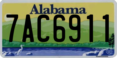 AL license plate 7AC6911
