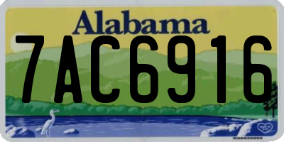 AL license plate 7AC6916