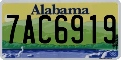 AL license plate 7AC6919