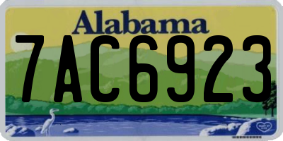 AL license plate 7AC6923