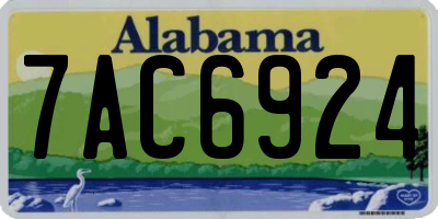 AL license plate 7AC6924