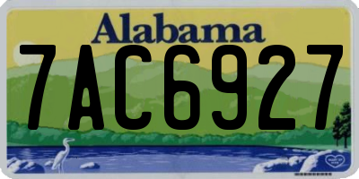 AL license plate 7AC6927