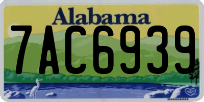 AL license plate 7AC6939