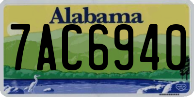 AL license plate 7AC6940