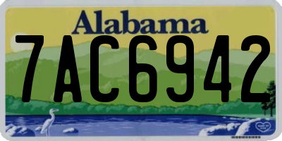 AL license plate 7AC6942