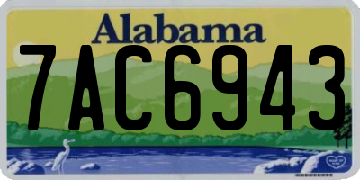 AL license plate 7AC6943