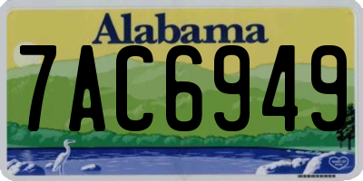 AL license plate 7AC6949