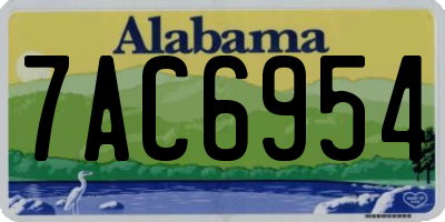 AL license plate 7AC6954
