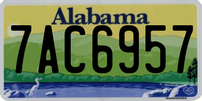 AL license plate 7AC6957