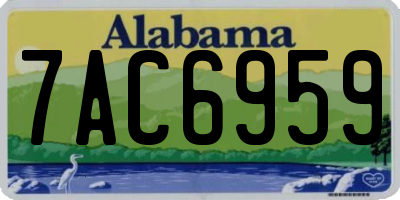 AL license plate 7AC6959