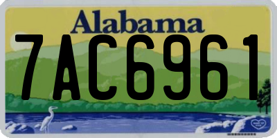 AL license plate 7AC6961