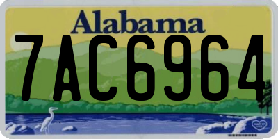 AL license plate 7AC6964