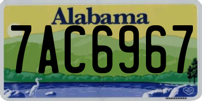 AL license plate 7AC6967