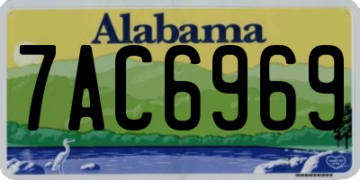 AL license plate 7AC6969