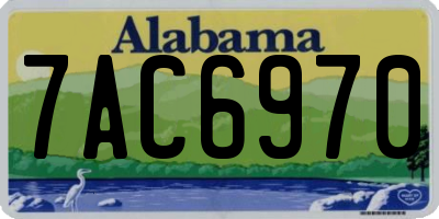 AL license plate 7AC6970