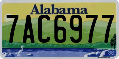 AL license plate 7AC6977