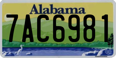 AL license plate 7AC6981