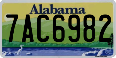 AL license plate 7AC6982