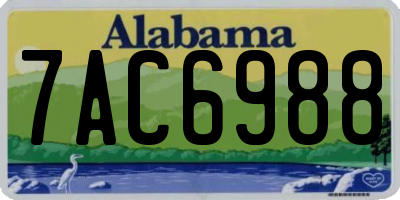 AL license plate 7AC6988