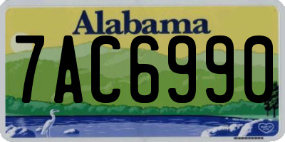 AL license plate 7AC6990