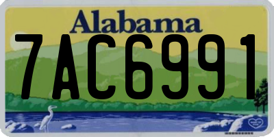 AL license plate 7AC6991