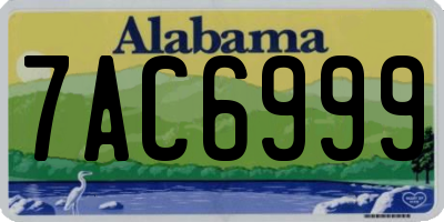 AL license plate 7AC6999