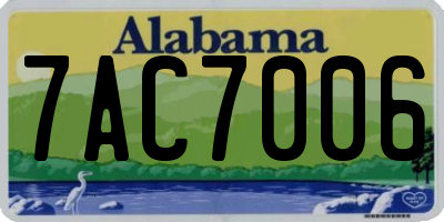 AL license plate 7AC7006