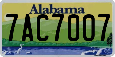 AL license plate 7AC7007