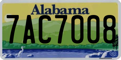 AL license plate 7AC7008