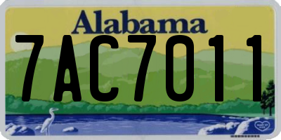 AL license plate 7AC7011