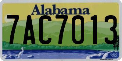 AL license plate 7AC7013