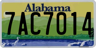 AL license plate 7AC7014